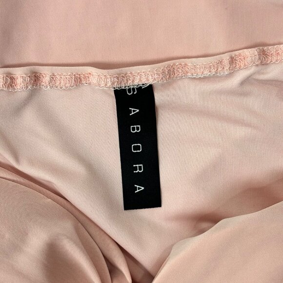 Sabora Tank Top Women's Medium Light Pink Gathered Sweetheart Bustline Pin Up - Picture 7 of 8